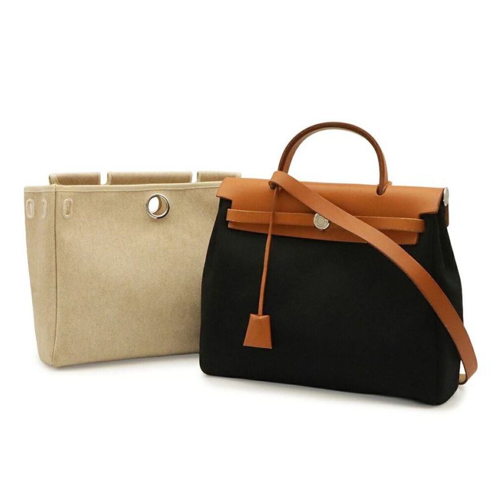 Hermes Herbag PM Toile Officier Toile GM Leather 2way Bag